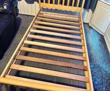 Good Quality Wooden Sleigh Single Bed Frame - Can Deliver