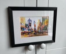 New York print with frame