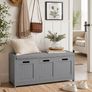 Elegant  Storage Bench & Shoe Cabinet Grey Image 6