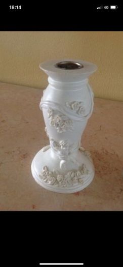 Cherub & Roses candlestick Set