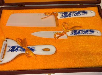 Jingdezhen fine china knife and peeler set