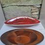 Brown glazed oval bowl Image 3