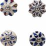 Ceramic Knobs Colorful Blue for Kitchen Cabinets Bathroom Cupboards Dresser Drawers Chest Handmade Pottery Set of 25 Image 5