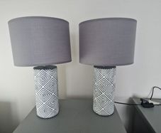 Grey Table Lamps (X2)