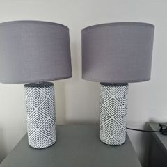 Grey Table Lamps (X2)