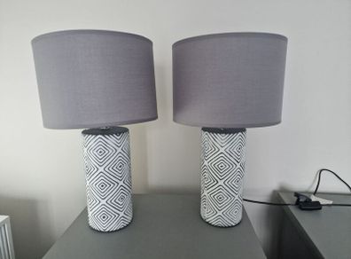 Grey Table Lamps (X2)