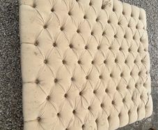 Payton large beige velvet foodstool