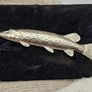 Fishing Cufflinks and Pin Badges Gone Fishing Cufflinks Pike Pin Badge Image 2