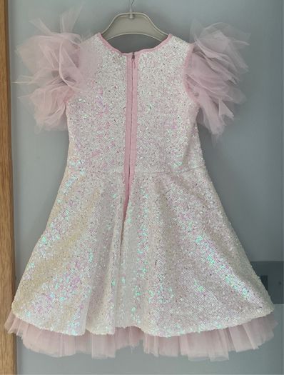 Billieblush light pink iridescent girls sequin dress Age 3 BNWT