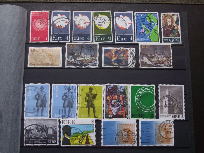 A huge collection of postal cancellations on Irish stamps