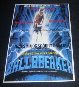 AC/DC-Rds Simmonscourt Dublin,June 1996,Ballbreaker World Tour poster print