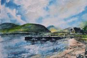 ballinskelligs pier watercolour