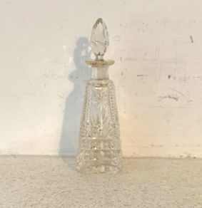 Antique Czech Crystal Perfume Bottle 1930s
