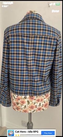 jacket Bnwt check jacket denim jacket shape 8-10