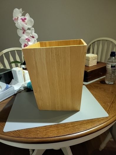Waste paper basket wooden