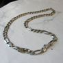 Heavy Italian 925 Sterling Silver Figaro Chain Necklace. 19 inches 8mm link width 39.7g Chunky for Man or Woman Image 2