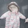 Babygirl snowsuit / pramsuit 0-3 months Image 4