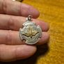 Vintage Old Sterling Silver Holy Spirit Religious Medal Image 5