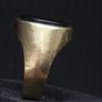 Vintage Egyptian 14K Solid Gold Black Onyx Signet Ring  Heavy Statement Ring Image 5