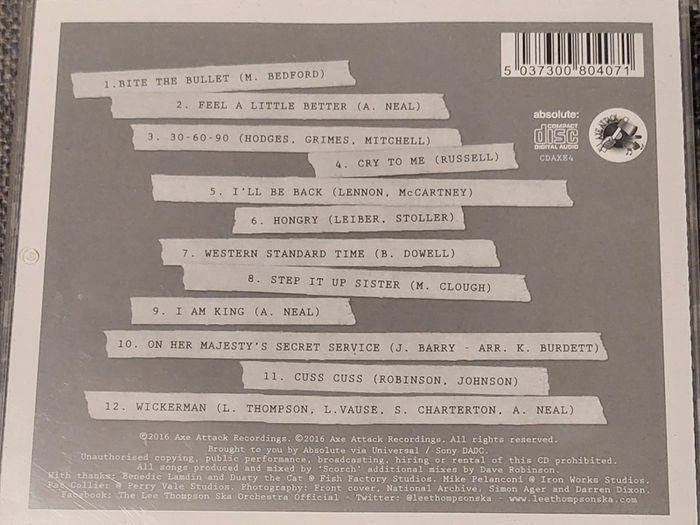 Lee Thompson Ska Orchestra - 'Bite The Bullet' CD Album