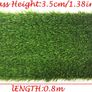 Artificial Grass Doormat Indoor Outdoor Area Rugs 35mm Pile Height Pad Mat Garden Doormat Rubber Backed with Drainage Holes For Home Garden Decoration (0.4Mx0.8M) Image 2