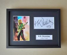 JUDAS PRIEST framed autograph KK DOWNING metal