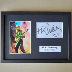 JUDAS PRIEST framed autograph KK DOWNING metal