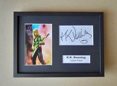 JUDAS PRIEST framed autograph KK DOWNING metal