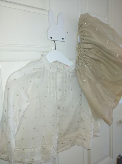 Zara set new tutu and shirt gold details new