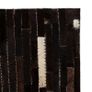 Rug Genuine Leather Patchwork 120x170 cm Stripe Black/White Image 3