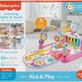 Fisher-Price Baby Play Mat | Deluxe Kick & Play Baby Play Gym for Newborn Baby to 3 Year Olds with Light Up Piano, Toys and Comfy Baby Mats for Floor Play | Playmats & Floor Gyms - Pink Image 2