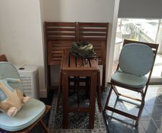 IKEA ASKHOLMEN foldable table and 4 folding chairs set,