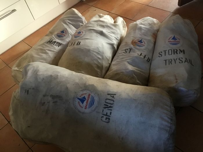 set of sails for small yacht