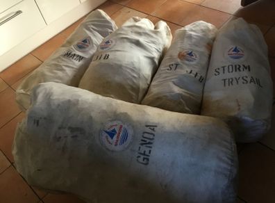 set of sails for small yacht