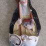 Vintage Antique Religious Mary Our Lady Of Grace Porcelain Holy Water Font Made in  Germany. Image 4