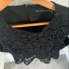 Zara black lace top
