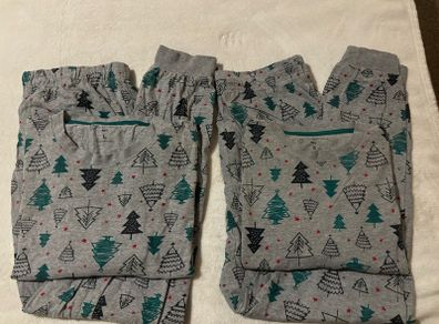 Couples matching Christmas pyjamas
