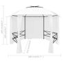 Garden Marquee with Curtains 360x312x265 cm White 180 g/sqm Image 8