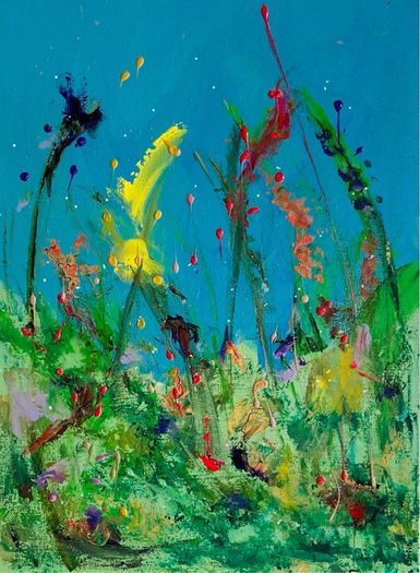 Original Painting Irish Floral art flowers