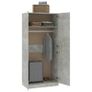 Wardrobe Concrete Grey 90x52x200 cm Chipboard Image 4