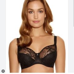 Fantasie Allegra - Underwired Side Support Bra 30F and Briefs XS - Black - BNWT RRP 80