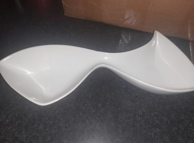 New bridge white ceramic serving dish