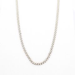 Vintage 925 Sterling Silver Flat Curb Chain