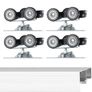 6ft Double Sliding Door Hardware Kit Aluminium Track System Image 5