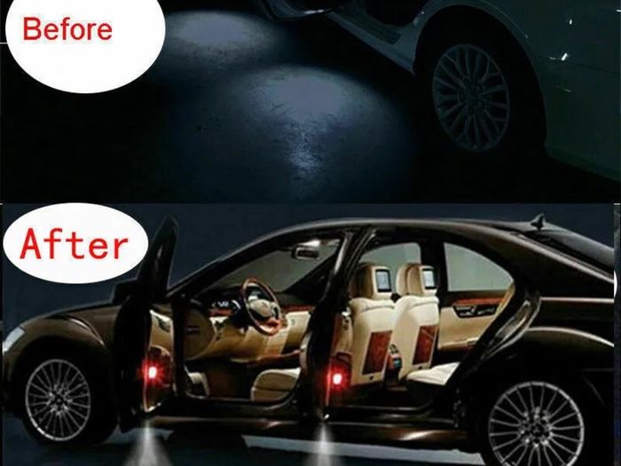2x Laser LED Logo Door Lamps Puddle Courtesy Projector Shadow Light AUDI A8 A6