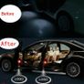 2x Laser LED Logo Door Lamps Puddle Courtesy Projector Shadow Light AUDI A8 A6 Image 4