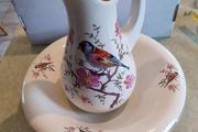 Vintage Large Ceramic Pitcher and Basin set
