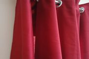 Red curtains