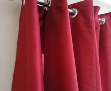 Red curtains