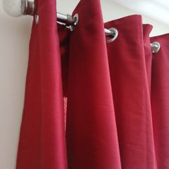 Red curtains